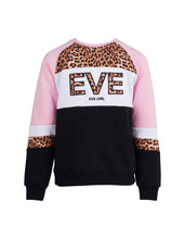 Load image into Gallery viewer, Eve Girl Leopard II Panel Crew (8-14) - Hot Pink
