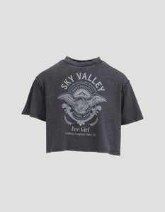 Eve Girl Sky Valley Tee (8-16) - Charcoal