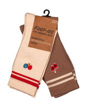 Load image into Gallery viewer, Foot-ies Beer Pong 2 Pack Socks - Cream/Latte
