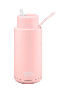Frank Green Ceramic Reusable Bottle With Straw 34oz - Blushed