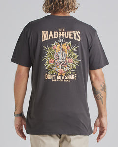The Mad Hueys Dont Be A Snake SS Tee - Vintage Black