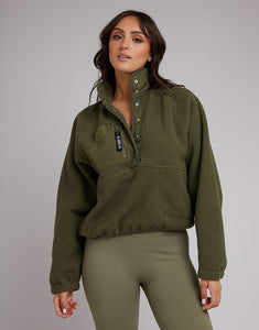 All About Eve Active Teddy Zip 1/4 - Khaki
