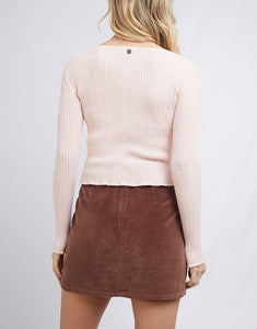 All About Eve Polly Rib Top - Pale Pink