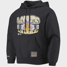 Load image into Gallery viewer, Mitchell &amp; Ness Lakers Glow Arch Hoodie - Faded Black
