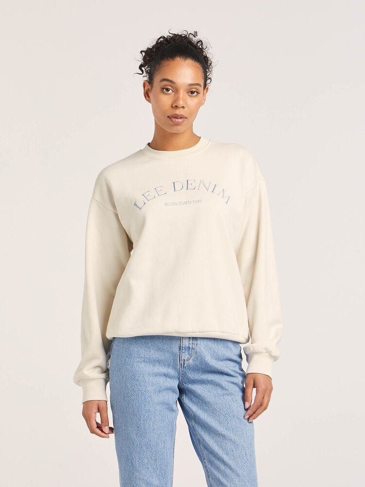 Lee Baggy Recycled Cotton Sweat - Arches Ecru