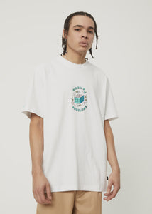 Afends World Problems Recycled Retro Fit Tee - White