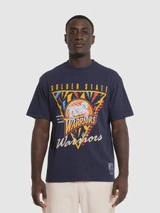 Mitchell & Ness Warriors Tri Logo Tee - Warriors Blue