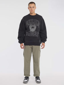 Mitchell & Ness Raiders Ivy Arch Crew - Faded Black