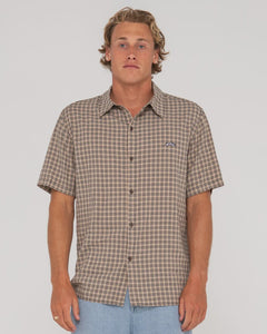 Rusty Datsun Check Shirt - Light Khaki