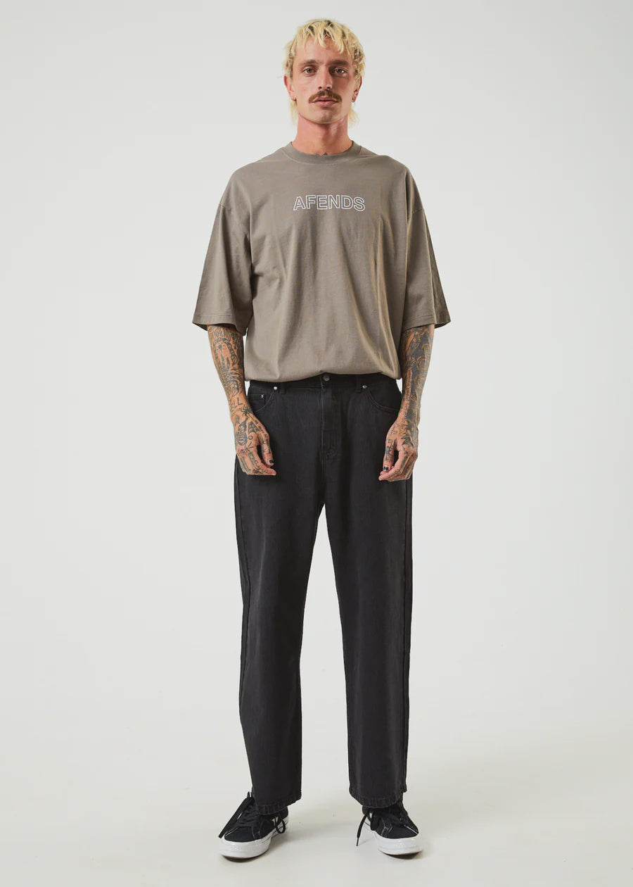 Afends Pablo Organic Denim Baggy Jeans Washed Black – Arnold's