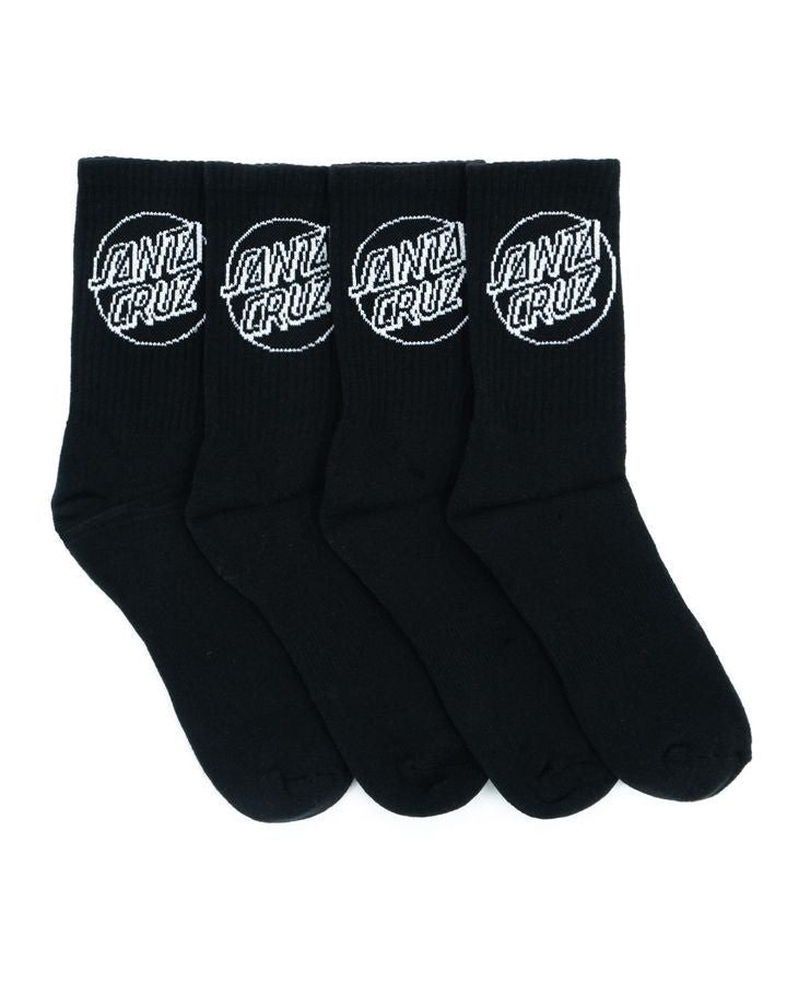 Santa Cruz Opus Dot Socks (4 Pack) - Black