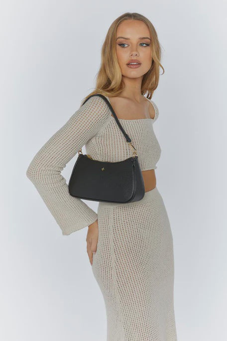 Peta + Jain Rosalia Handbag - Black Pebble