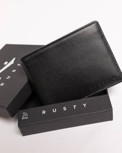 Load image into Gallery viewer, Rusty High River 2 Leather Wallet - Black
