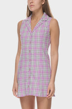 Load image into Gallery viewer, Stussy Check Tie Back Dress - Orchid
