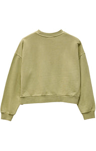 Stussy 8 Ball Cropped Crew - Moss