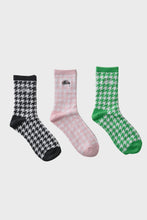 Load image into Gallery viewer, Stussy Houndstooth Sock 3Pk - Multi
