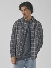 Load image into Gallery viewer, Thrills Genuine Oversized Flannel Shirt - Mood Indigo
