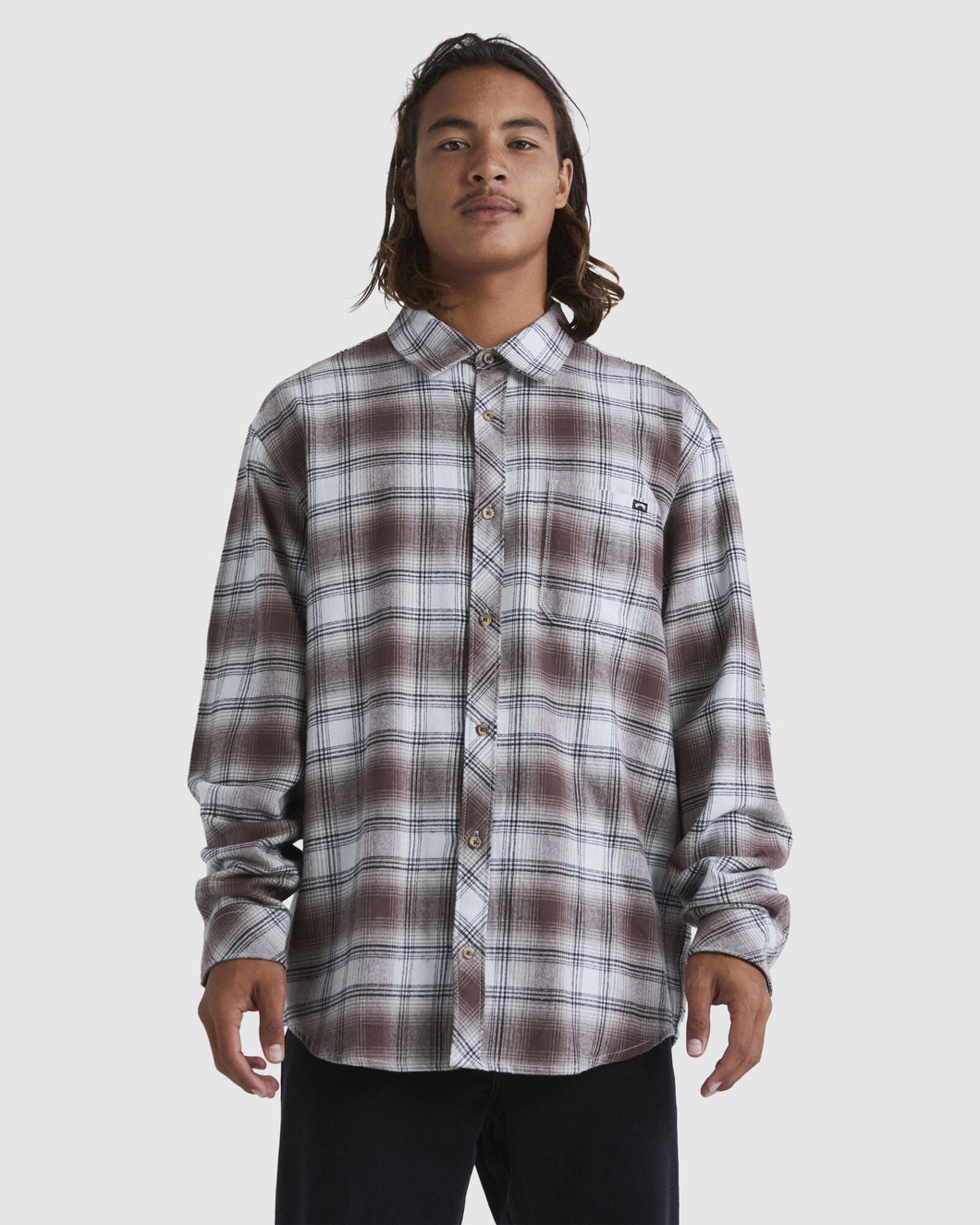 Billabong Coastline Flannel Shirt - Grey Mist