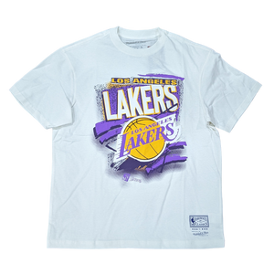 Mitchell & Ness Los Angeles Lakers Abstract Tee - Vintage White