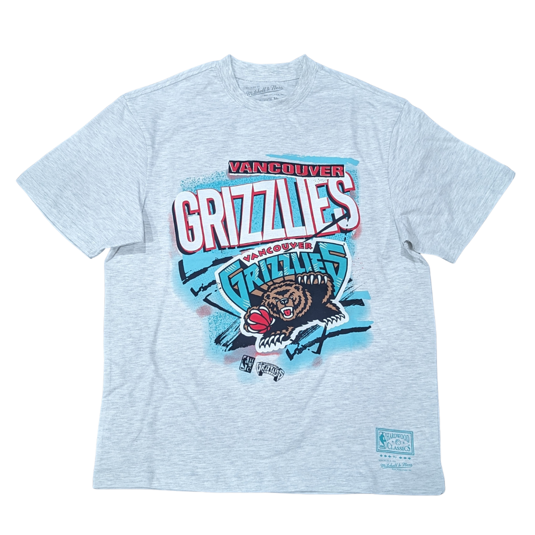 Mitchell & Ness Grizzlies Abstract Tee - Silver Marle