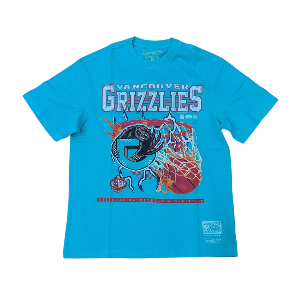 Mitchell & Ness Grizzlies Lightning Hoop Tee - Teal