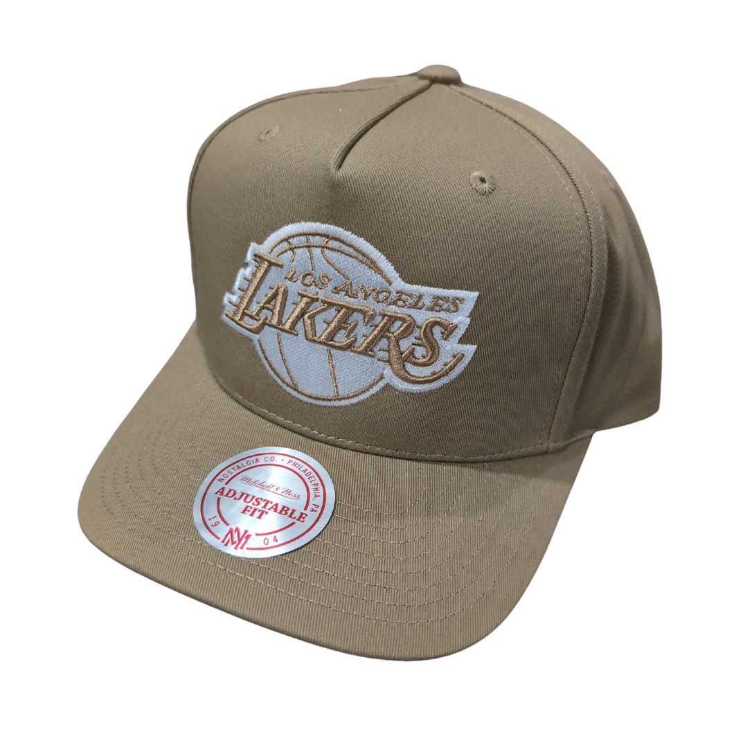 Mitchell & Ness Lakers Core Sport OG Snapback Hat - Khaki