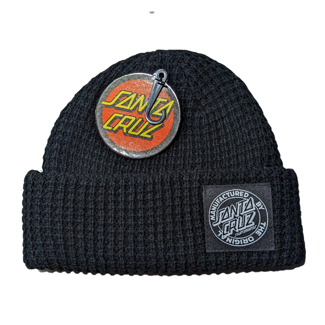 Santa Cruz MFG Dot Waffle Beanie - Black