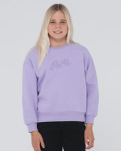 Load image into Gallery viewer, Rusty Girls Script Oversize Crew Fleece - Lavender
