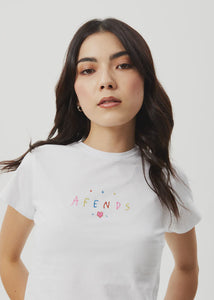 Afends Funhouse Baby Tee - White