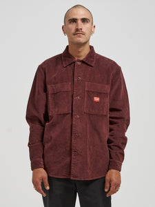 Worship Dog Pound Overshirt - Burgundy