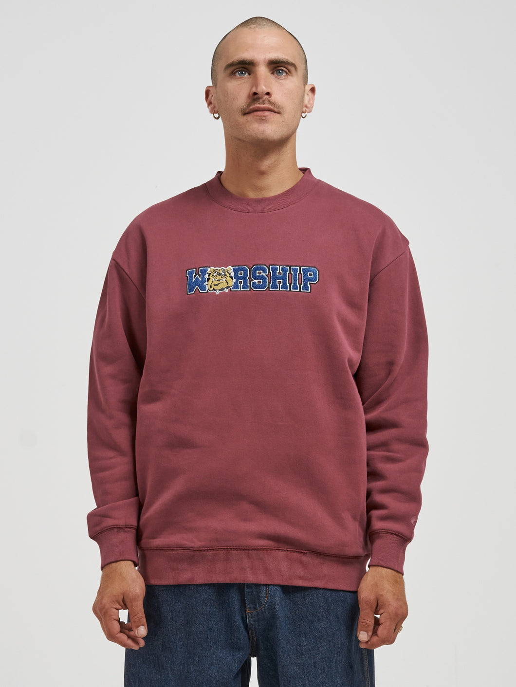 Worship Dog Pound Crew Fleece - Wine