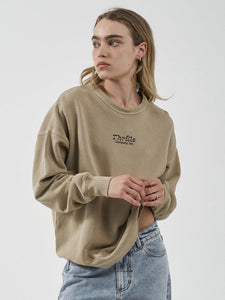 Thrills Intuition Slouch Crew - Khaki