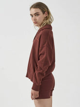 Load image into Gallery viewer, Thrills Density Slouch Fleece Polo - Port
