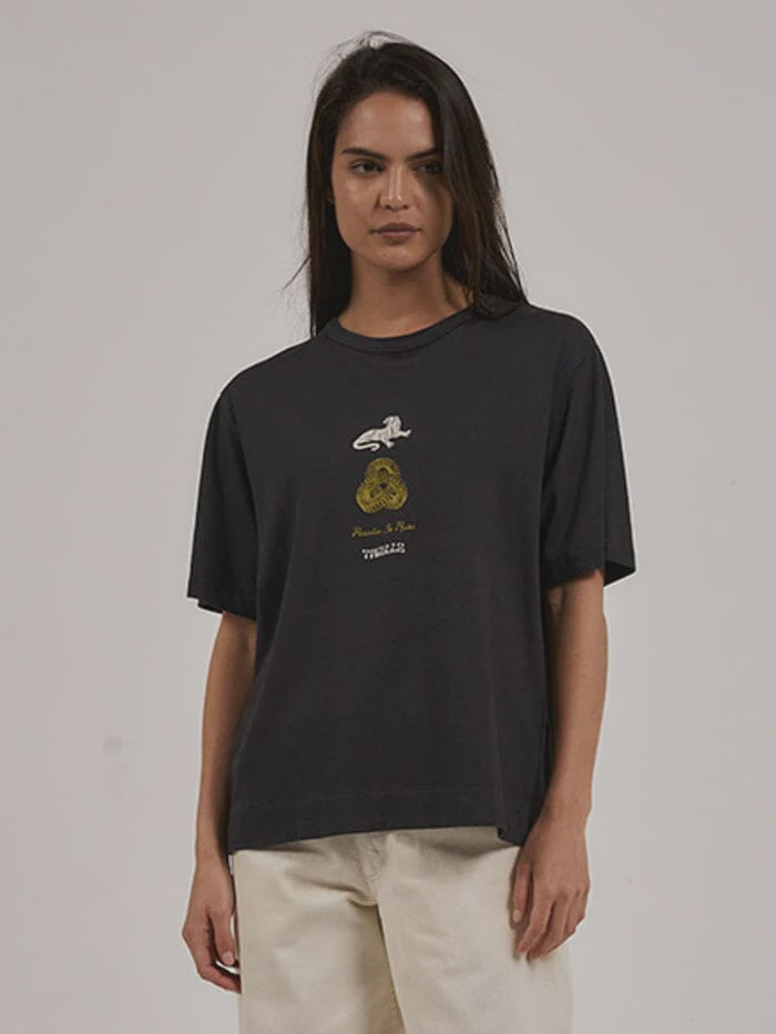 Thrills Guardian Hemp Box Tee - Washed Black