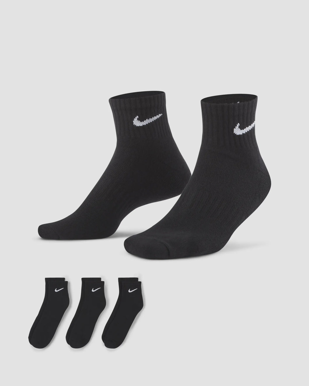 Nike Everyday Cushion Ankle Sock 3Pk - Black/White