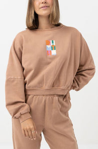 Rhythm Stacked Slouch Fleece - Caramel