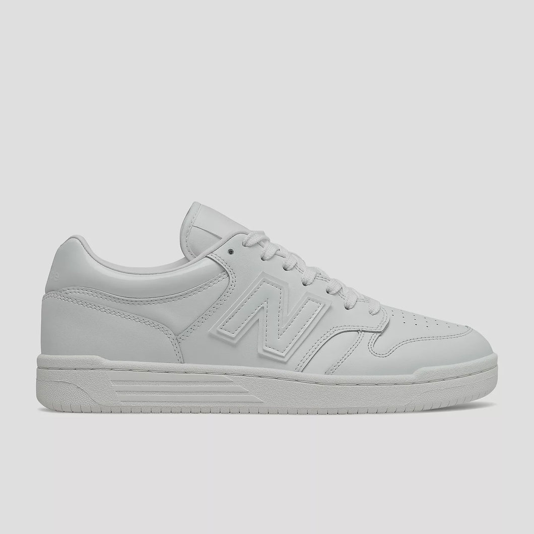 New Balance BB480 Shoe - White w/ Rain Cloud