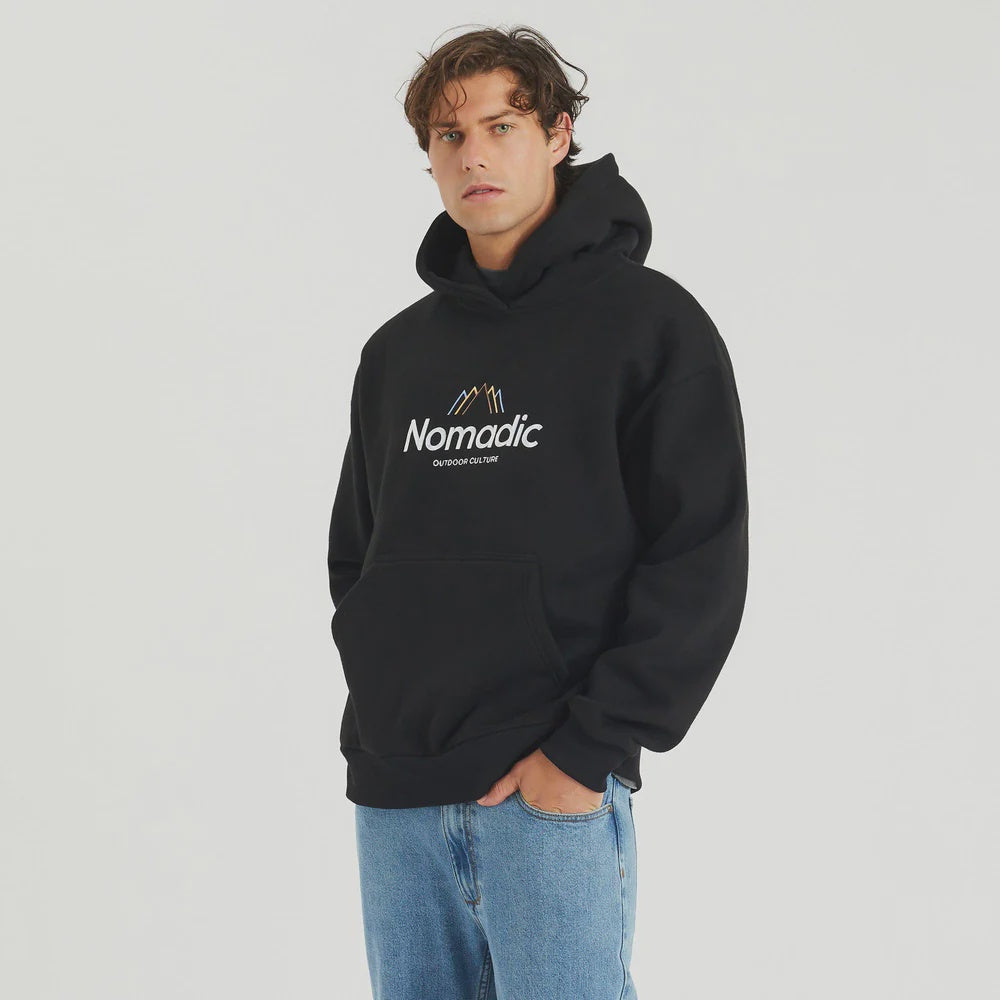 Nomadic  Paradise Coalhurst Relaxed Hooded Sweater - Anthracite Black