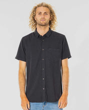 Load image into Gallery viewer, Rip Curl Washed Short Sleeve Shirt - Washed Black
