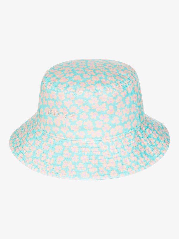 Roxy Youth Tiny Honey Bucket Hat - Aruba Blue Flower Bed
