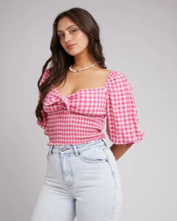 All About Eve Georgette Top - Rose