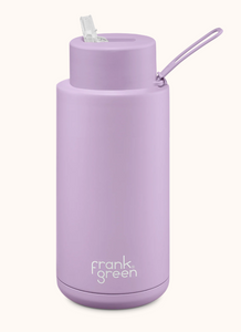 Frank Green Ceramic Reusable Bottle With Straw 34oz - Lilac Haze