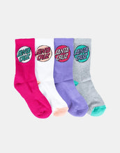 Load image into Gallery viewer, Santa Cruz Other Dot Crew Sock 4 Pack
