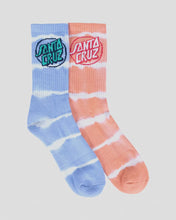 Load image into Gallery viewer, Santa Cruz Youth Tte Dot Crew Sock - Vintage Blue
