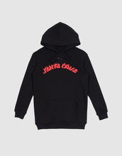 Load image into Gallery viewer, Santa Cruz  Ringed Flame Hand Hoody Pullover - Oversized - Black (8-14) Youth
