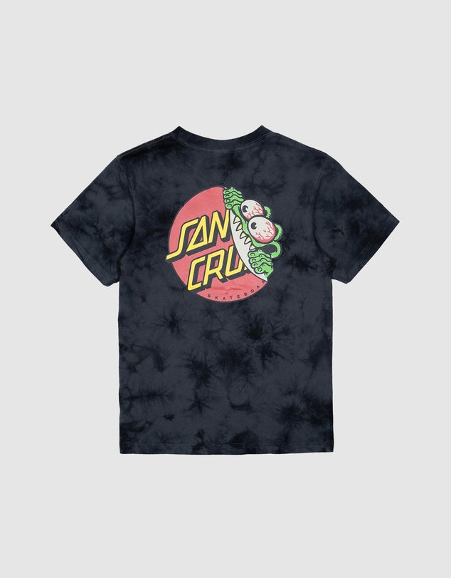 Santa Cruz Beware Dot Tie Dye Tee (8-14) - Black Tie Dye