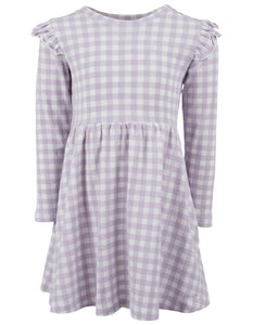 Eve Girl Checkers Dress (3-7) - Purple