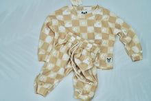 Load image into Gallery viewer, Salty Shreds Good Vibes Checkerboard Waffle Pullover
