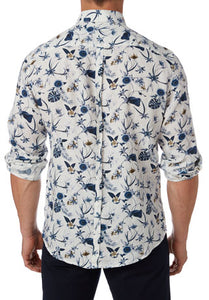 City Club Naxos Linen Floral Shirt