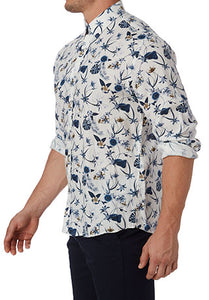 City Club Naxos Linen Floral Shirt